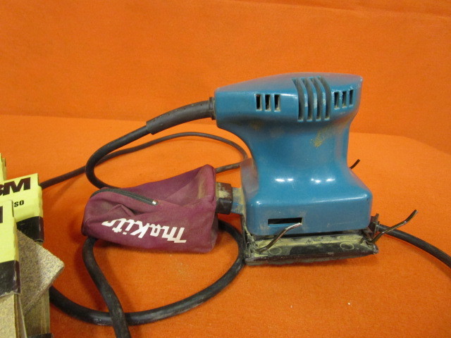 lot 100 image: Makita Sander & Misc. Packs of Sandpaper
