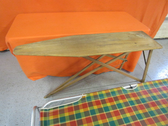 lot 146 image: Vintage Ironing Board & Cot