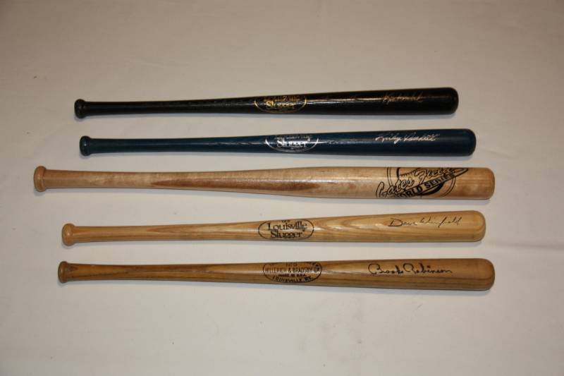 Baseball Wooden Mini Bat Lot  5 Items