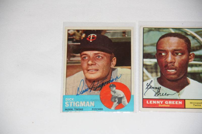 1960s Minnesota Twins Topps In Person Auto Lot  3 Items