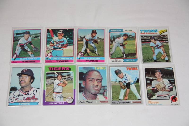 1970s Minnesota Twins Topps In Person Auto Lot  10 Items