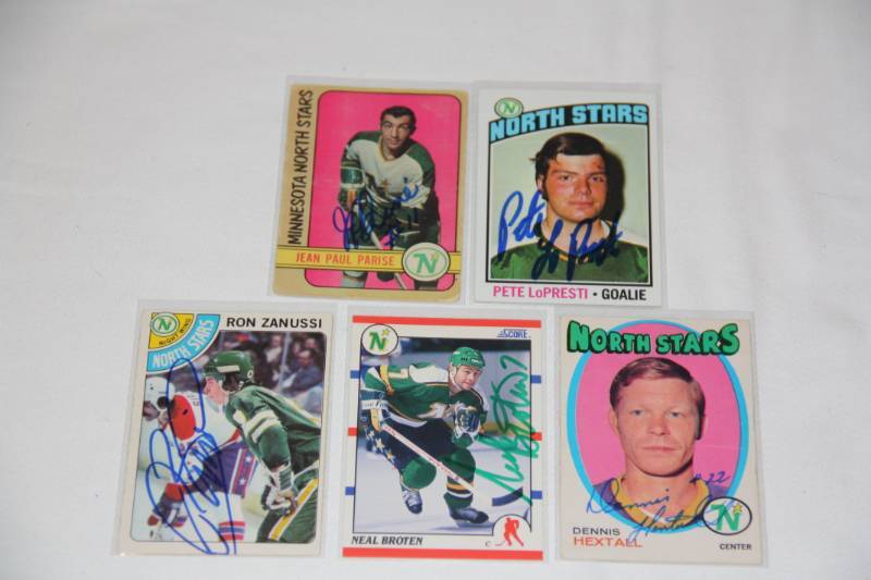 Minnesota North Stars Vintage In Person Auto Lot  5 Items