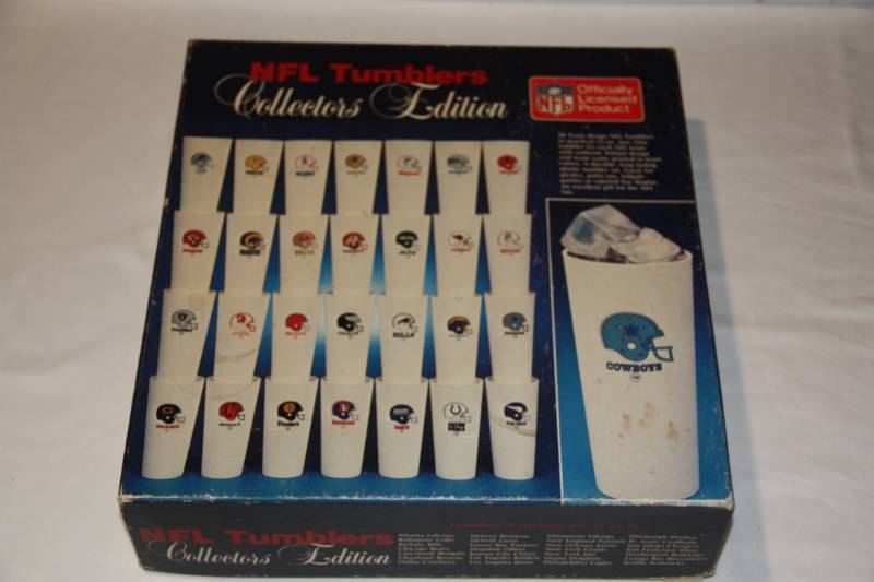 Set of 28 NFL Glass Drinking Tumblers