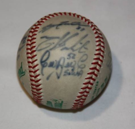 Baseball with Mystery Auto & Greg Olson Ball