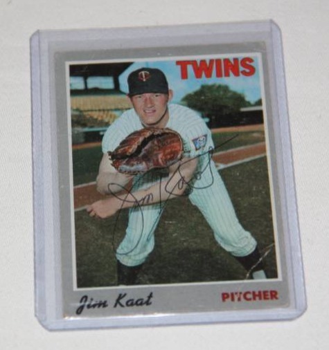 1970 Topps Jim Kaat In Person Auto