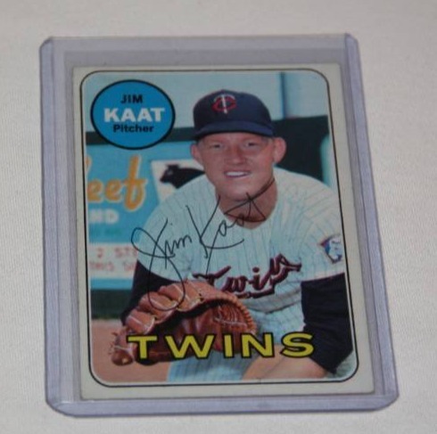 1969 Topps Jim Kaat In Person Auto