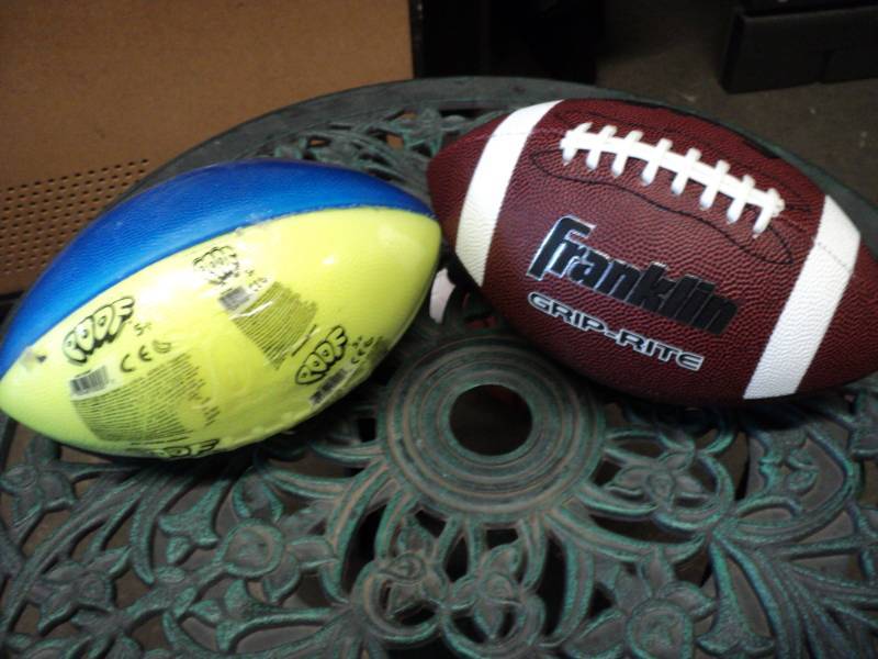 lot 128 image: Franklin Football and Foam Football...