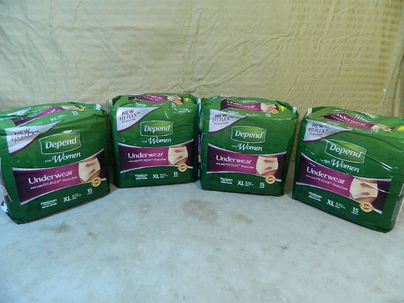 lot 21 image: 60 New Depends Underwear