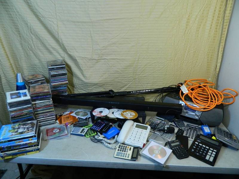 lot 47 image: Assorted Electronics, Cds, and Dvds
