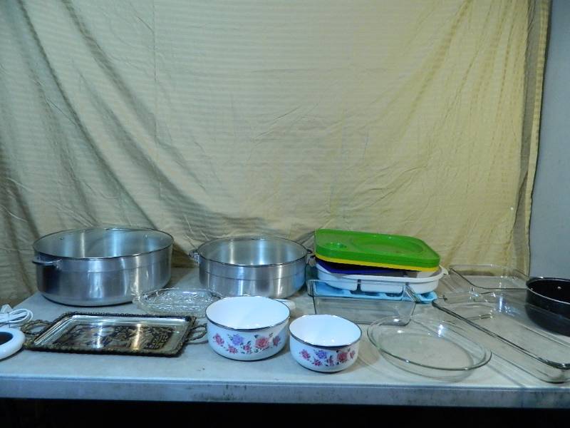 lot 84 image: Pyrex, Pans, and More