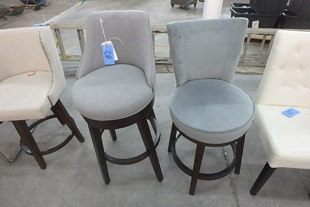 lot 28 image: Pair of Swivel Bar Stools