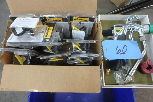 lot 60 image: Wagner Paint Gun and 10 tips