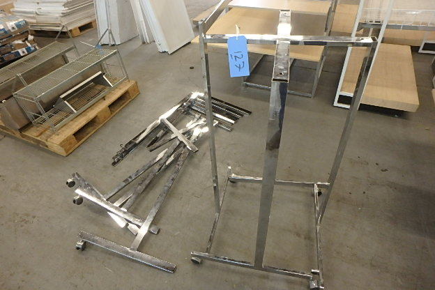 lot 127 image: Two Chrome Clothes Racks
