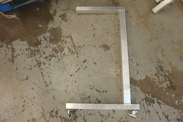 lot 134 image: (8) Cantilevered ,wheeled, TableCounter Stands
