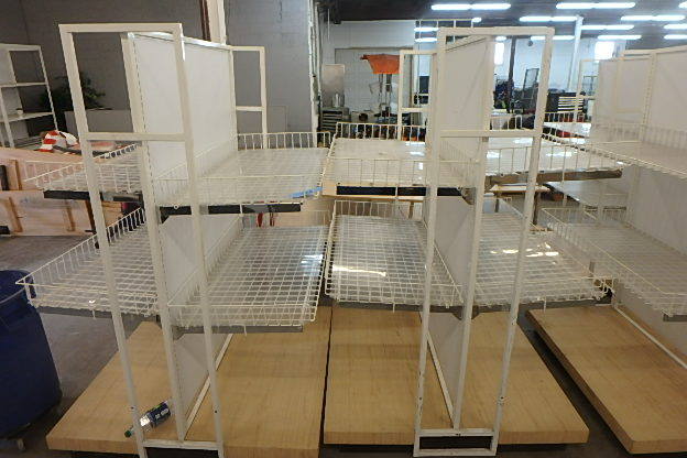 lot 155 image: (2) Two Sided Display Racks