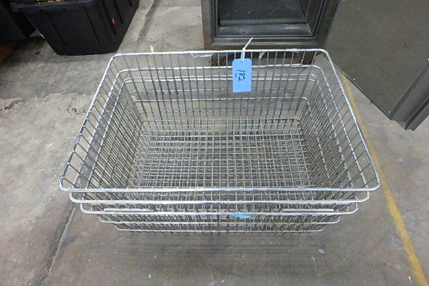 lot 182 image: Three Large Stainless Baskets