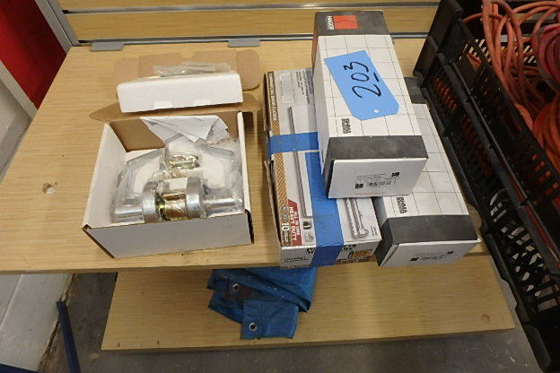 lot 203 image: Lot of Door Hard Ware