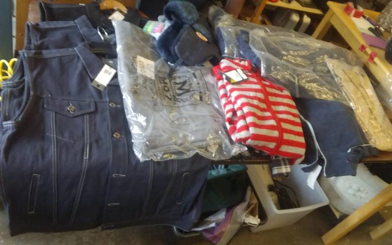 lot 59 image: Lot Of Clothing Size 2XL 3-2 Piece Track Suits, Sweaters, Denim Vests & Jacket