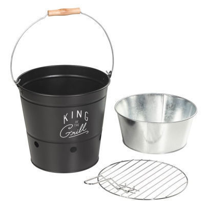 lot B4 image: Brookstone King of the Grill Bucket - Portable Grill