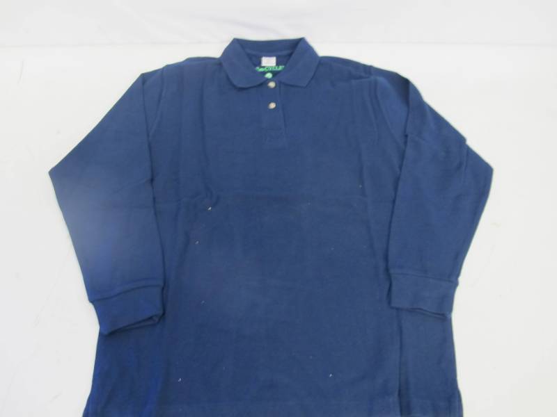 lot 109 image: 3 NEW Womens Polo Shirts from gREen-CYCLED brands - SMALL - NavyBurgundyHunter