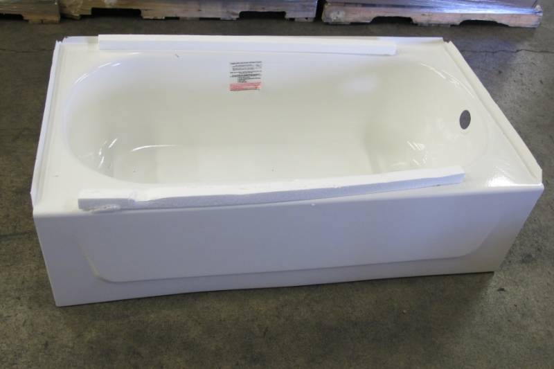 lot 7 image: Kona 54 x 30 Soaking Bathtub - Drain Location Right-Hand Finish White - Enameled Steel