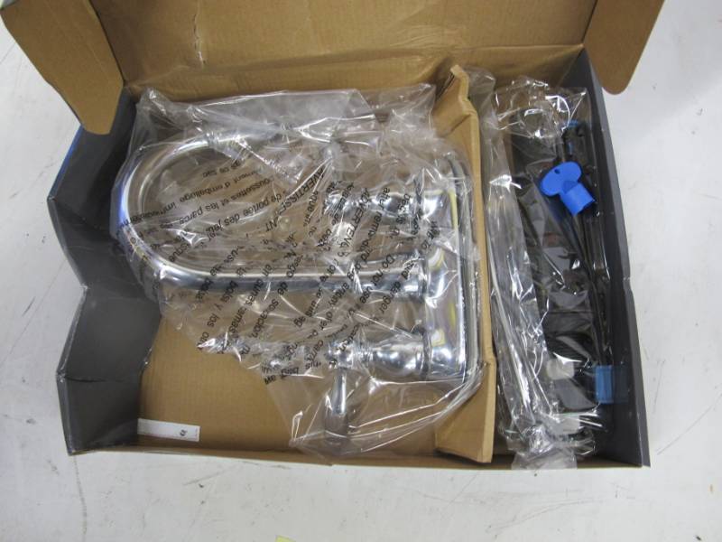 lot 124 image: Glacier Bay Mandouri 4 in. Centerset 2-Handle LED High-Arc Bathroom Faucet in Chrome - NEW