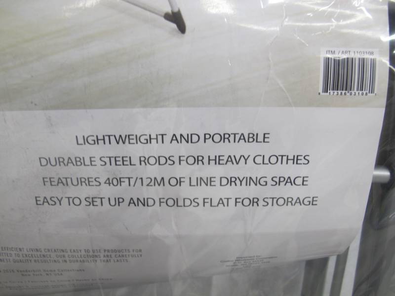 lot 145 image: Vanderbilt Home Gullwing Folding Drying Rack - NEW