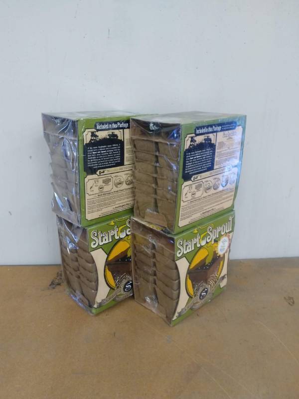 lot 33 image: Seedlingers Start & Sprout (6) 6-cell Pot Trays AND Fertelixir Fertlizer 8oz.NEW