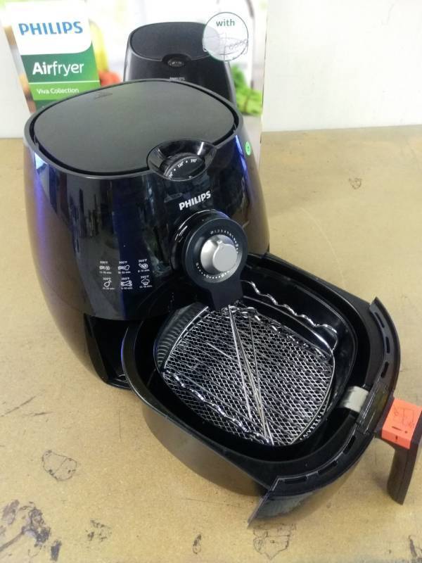 Philips Viva Airfryer Black Fryer with Double Layer Rack 