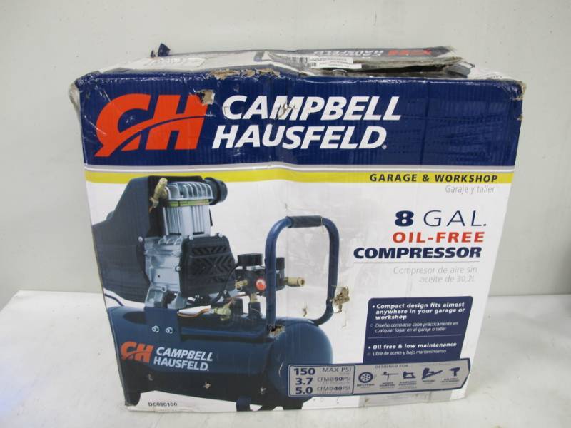 lot 200 image: Air Compressor 8 Gallon Oilless - Campbell Hausfeld - DC080100