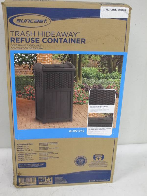 Suncast Outdoor Trash Hideaway