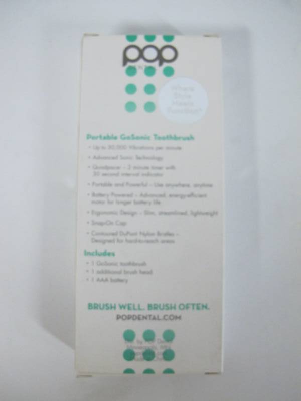 lot 38 image: Pop Dental GO Sonic Electric Rechargeable Toothbrush - TEAL CHEETAH
