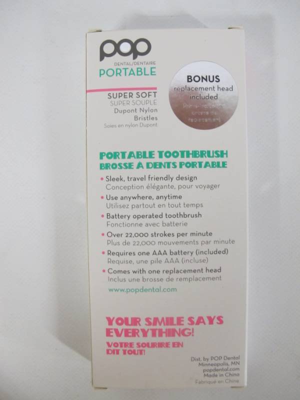 lot 83 image: Pop Portable Go Sonic Electric Toothbrush - Purple