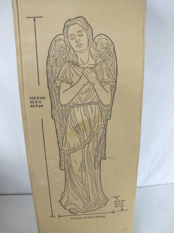 lot 159 image: IndoorOutdoor Elegant 45 inch Tall Angel Statue