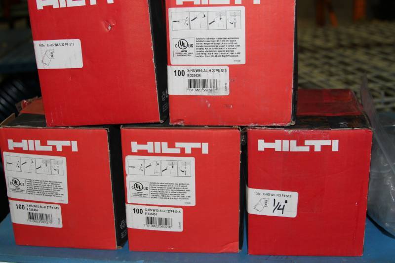 lot 13 image: HILTI Fasteners, Anchors, Bases, Channel Brackets and Miscellaneous Hardware
