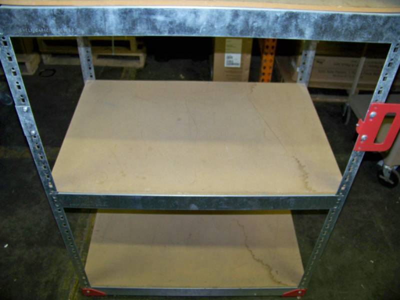 lot 7 image: 4-Shelf, Warehouse  Garage  Shop Shelf on Wheels