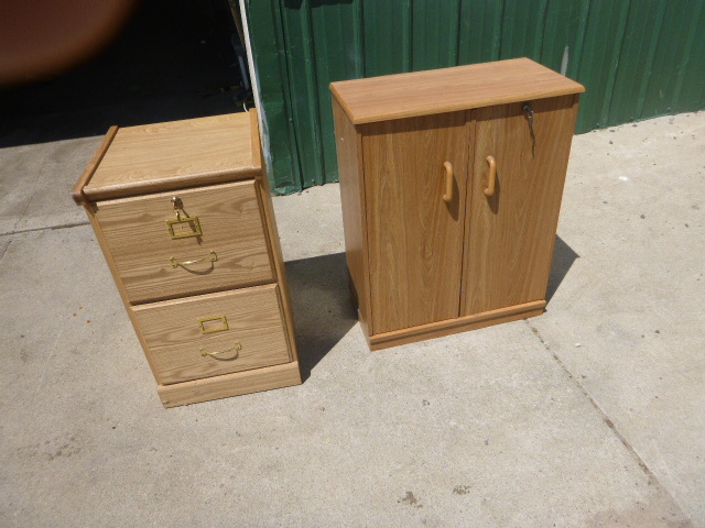 lot 21 image: File Cabinet and VHS Cabinet