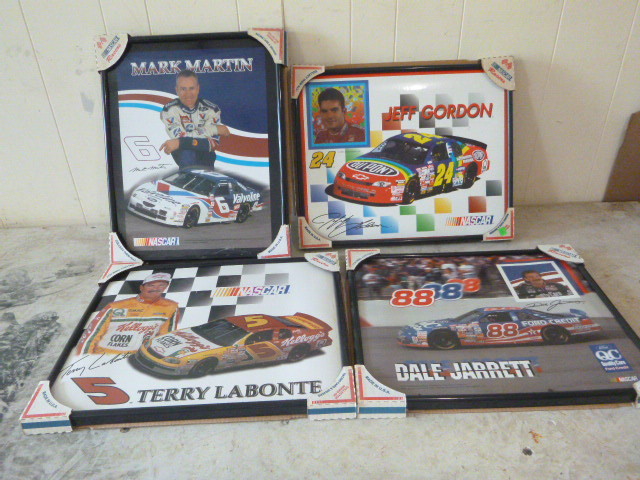 lot 25 image: 4 NASCAR Framed Pictures