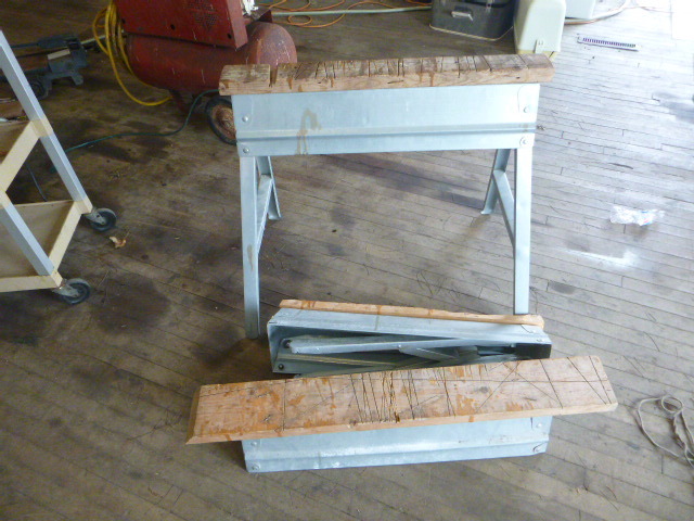 lot 85 image: 3 EBCO Folding Saw Horses