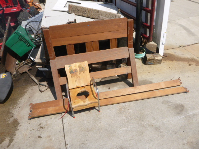 lot 95 image: Vintage Single Bed and Potty Chair