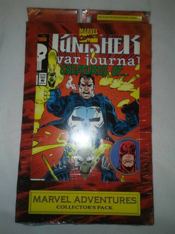 lot 161 image: Marvel Punisher collectors pack, Marvel Adventures, Punisher, Daredevil, Ghost Rider.