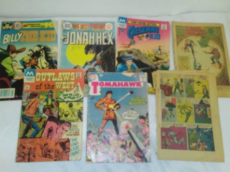 lot 160 image: 7 Western Comics. 1960 Cheyenne kid, Jonah Hex, Billy the Kid.