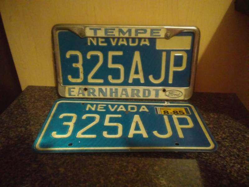lot 13 image: 2 matching Nevada license plates.