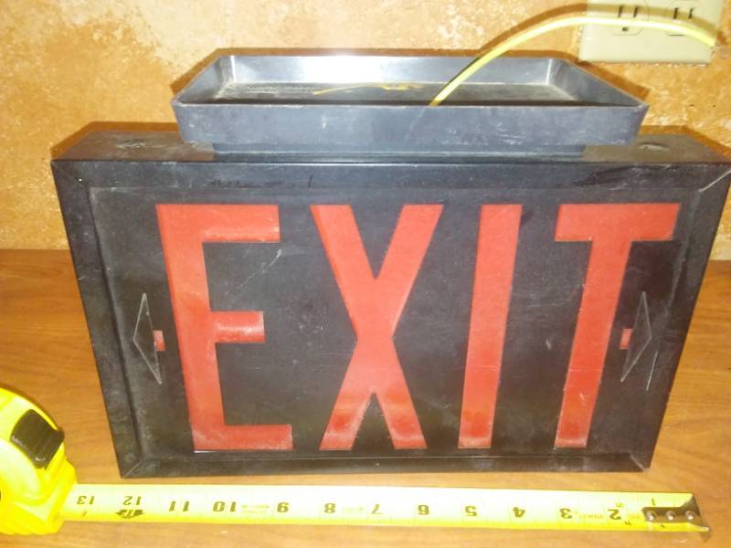 lot 37 image: Electric exit sign.