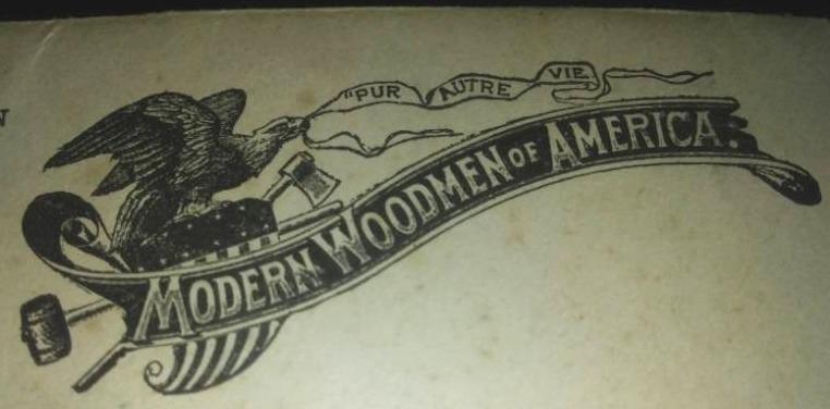 lot 45 image: Modern Woodmen of America items - fraternal Society. 1920