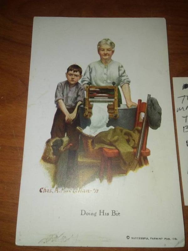 lot 66 image: Postcard WW1 1917 patriotic.