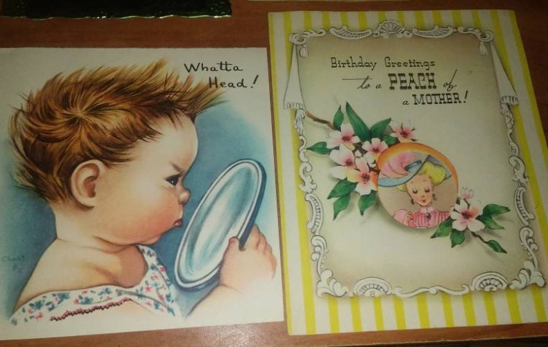 lot 71 image: 27 vintage greeting cards - Variety.