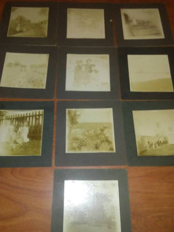 lot 79 image: 10 photographs, professionally set, antique.