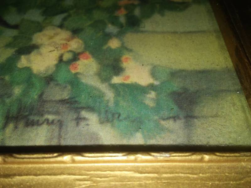 lot 90 image: Antique picture child in tree