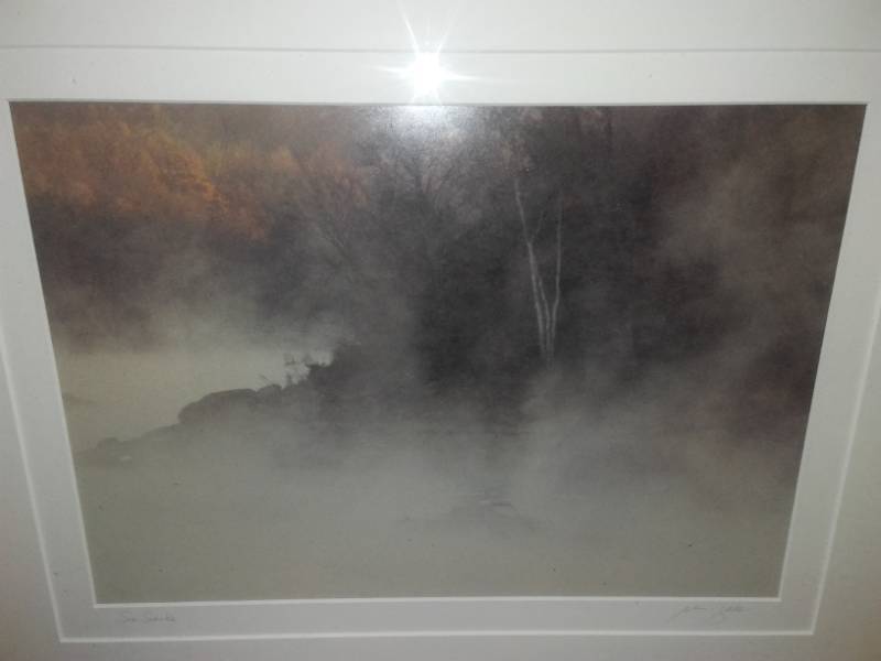 lot 92 image: Sea smoke print matting signed. John Galbo.
